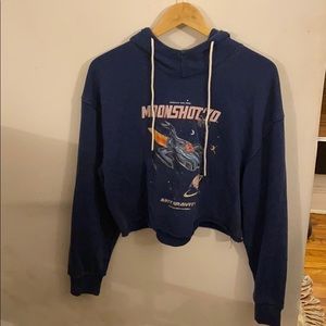 Bershka cropped hooded sweatshirt